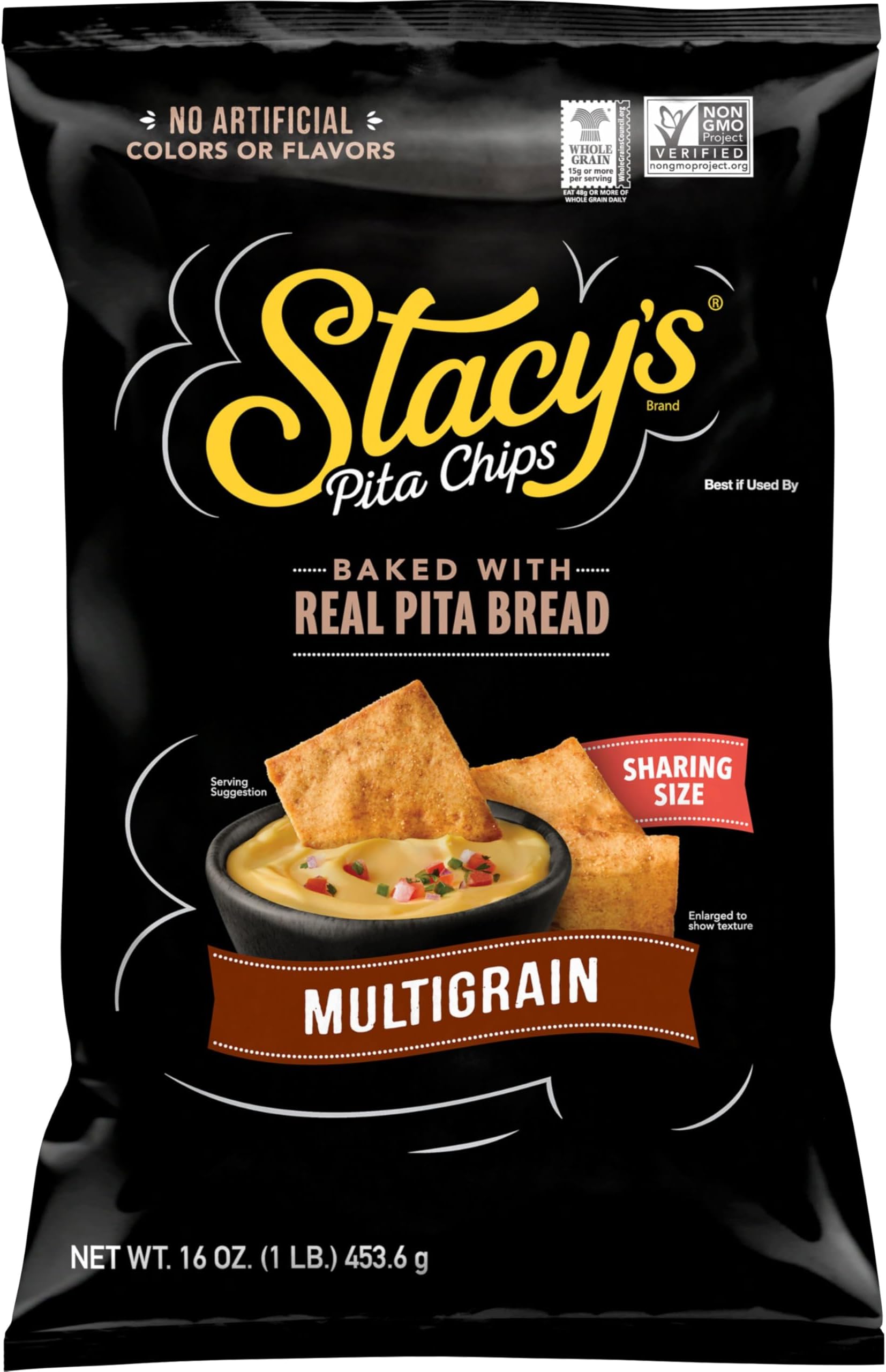 Stacy’s Pita Chips, Multigrain, No Artificial Colors or Flavors, 16 oz Bag