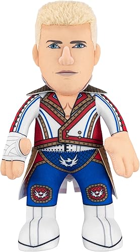 Bleacher Creatures WWE Superstar Cody Rhodes Figura de peluche de 10 pulgadas, una estrella de lucha libre para jugar o exhibir