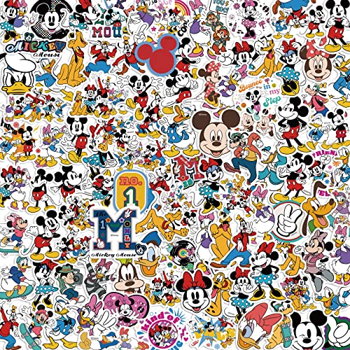 100 pegatinas de dibujos animados, pegatinas de Mickey & Minnie Mouse para niños, impermeables de...