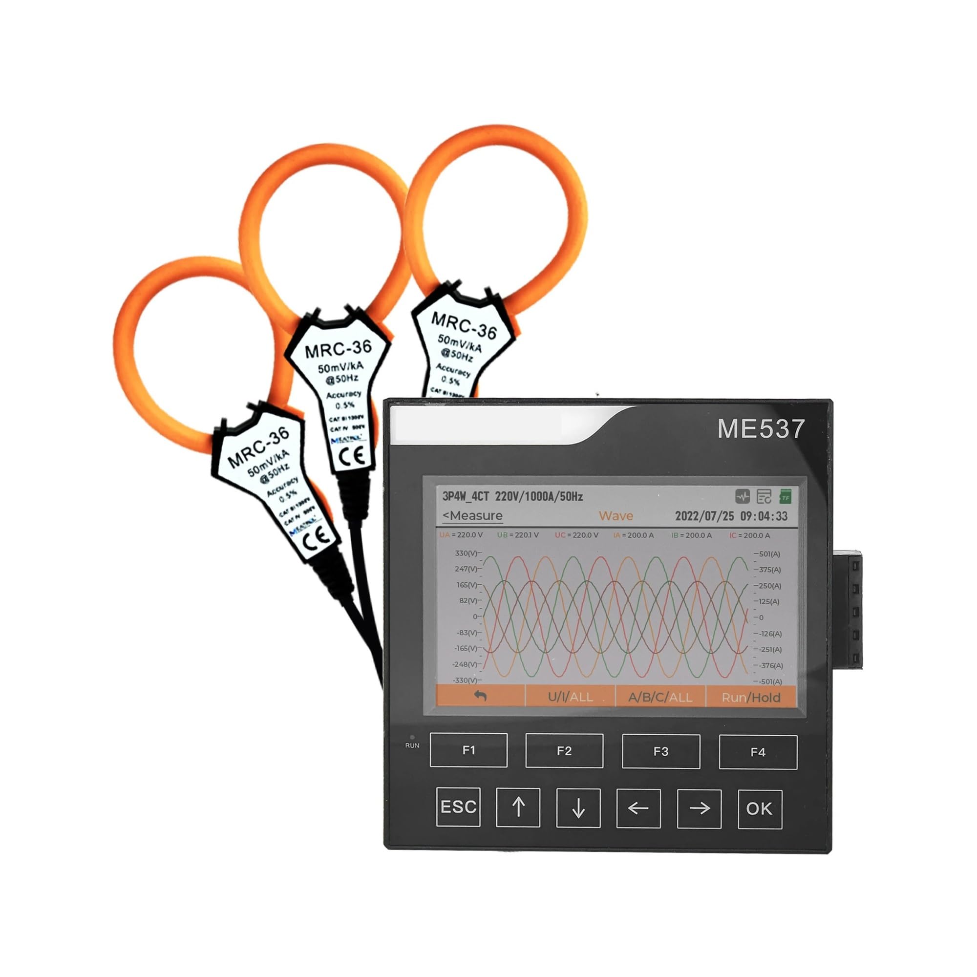 Medidor de Panel Ethernet ModbusTCP, 96x96mm, análisis de consumo de energía, calidad de energía, Panel alyzer ME537