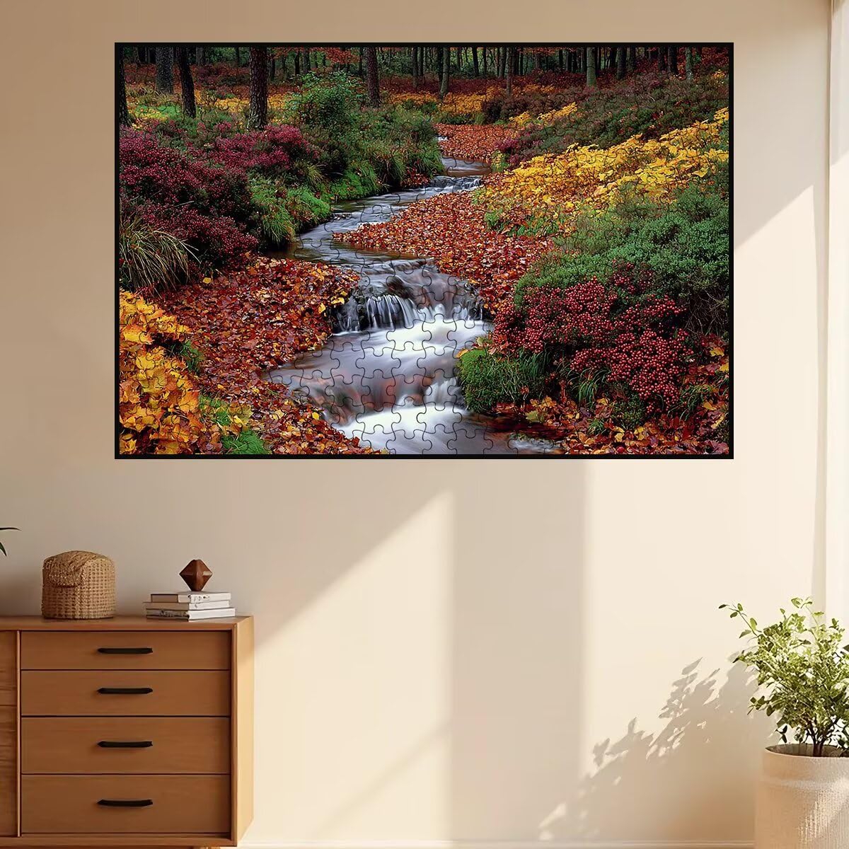 Puzzle 3000 Pezzi Autunno, Puzzle Foglia per Adulti, Puzzles in Legno Intrattenimento Creativo, Divertimento, Puzzles Educativi Classici con Confezione di Alta Qualità Idea Regalo Donna Decor -3768