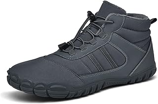 Barfußschuhe Winter Damen Herren Traillaufschuhe Warm Gefüttert Winterschuhe Outdoor rutschfeste Wasserdicht Barfussschuhe