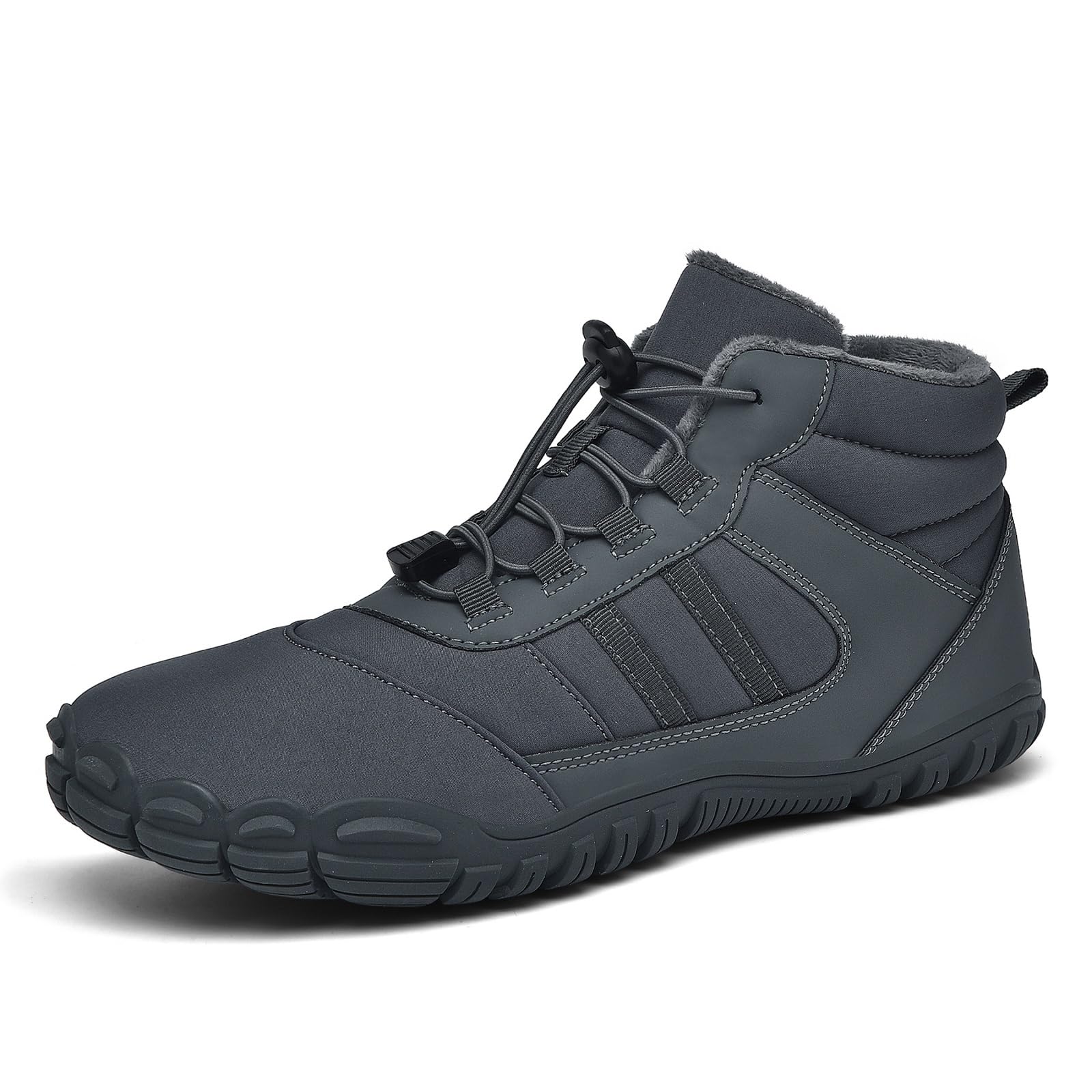 AONEGOLD Zapatos Descalzos de Invierno para Mujer y Hombre, Zapatos de Trail Running con Forro cálido, Zapatos de Invierno para Exteriores, Antideslizantes, Impermeables, Zapatos Descalzos
