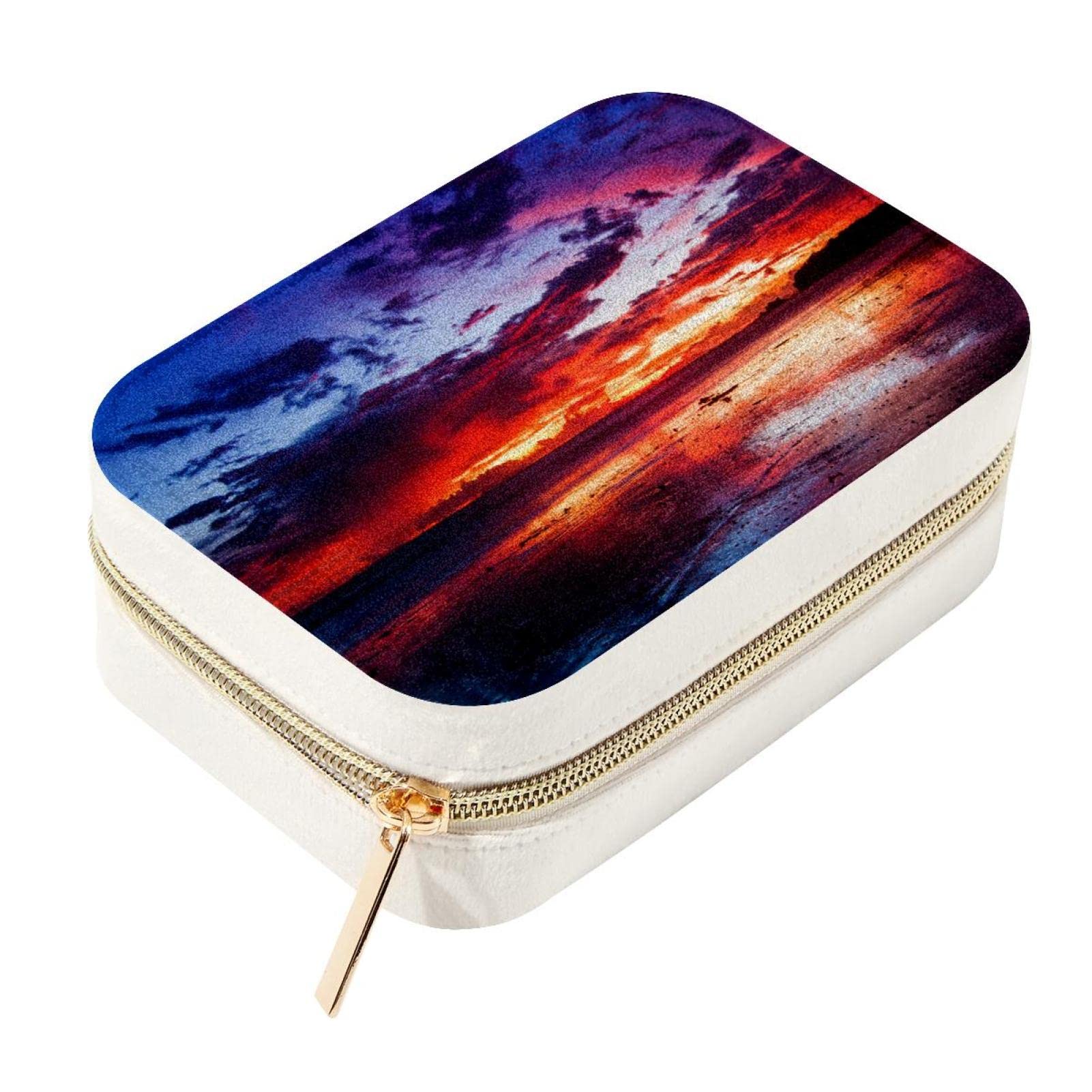Boîte à bijoux Sunset zippée, écrin nomade idéal pour vos week-ends et vacances