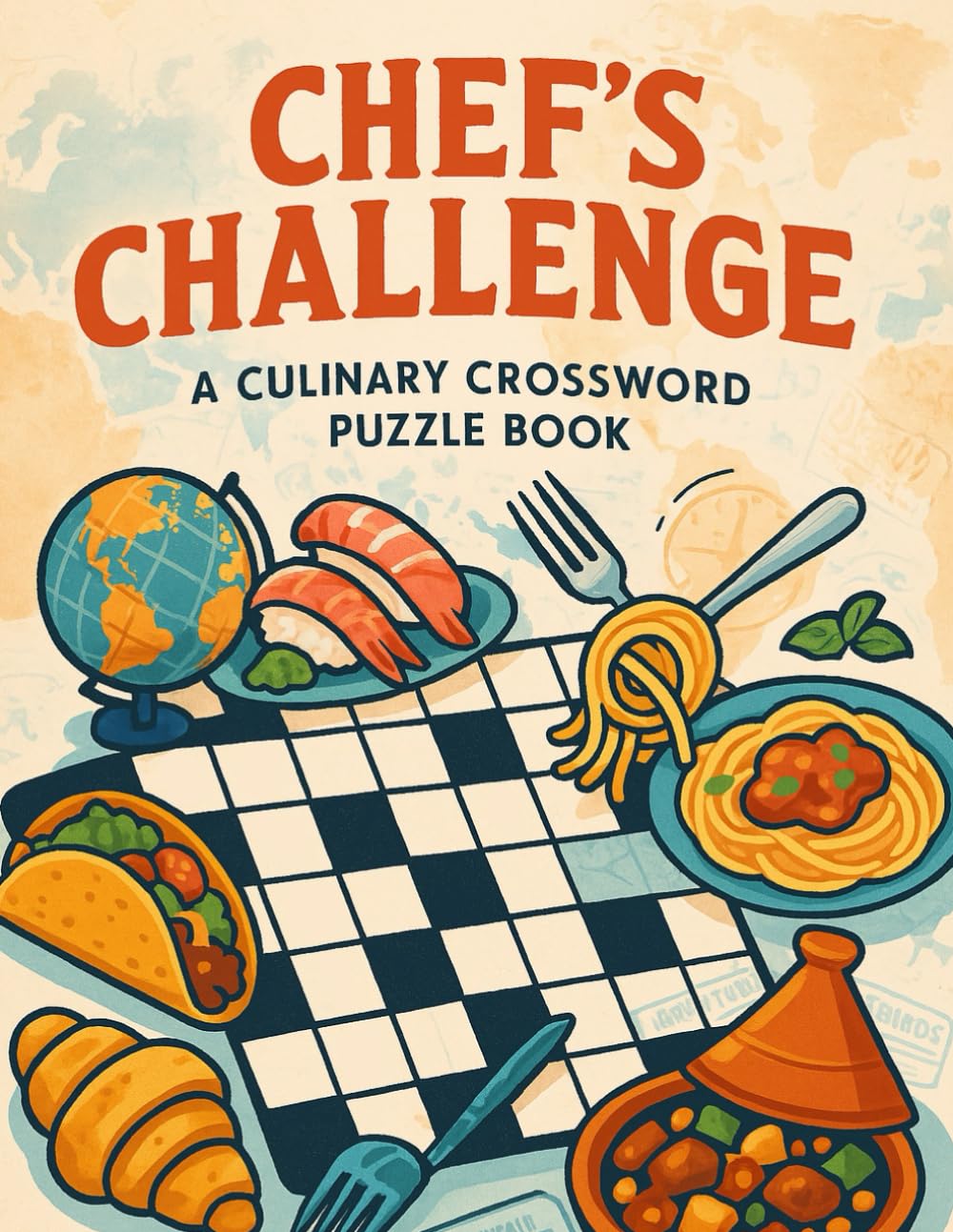 Chef’s Challenge: A Culinary Crossword Puzzle Book for Food Lovers: 50 Tasty-Themed Crossword Puzzles for Foodies, Home Cooks, and Kitchen Enthusiasts