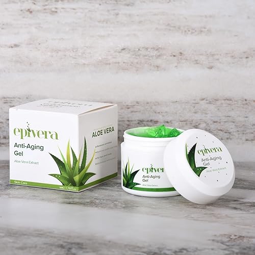 Miniatura 1 de Epivera Gel de aloe vera, brillo, hidrata debajo de los ojos, mezcla grasa seca y pieles sensibles, más suave y firme, rellena arrugas, flacidez y