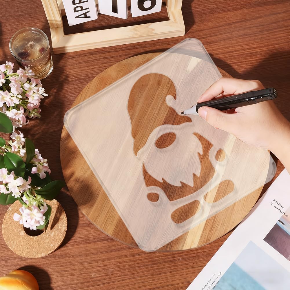 Dwarf Router Template Acrylic Router Template for Woodworking Drawing Inlay Templates for Wood Decorative Clear 7.87 x 7.87 inch