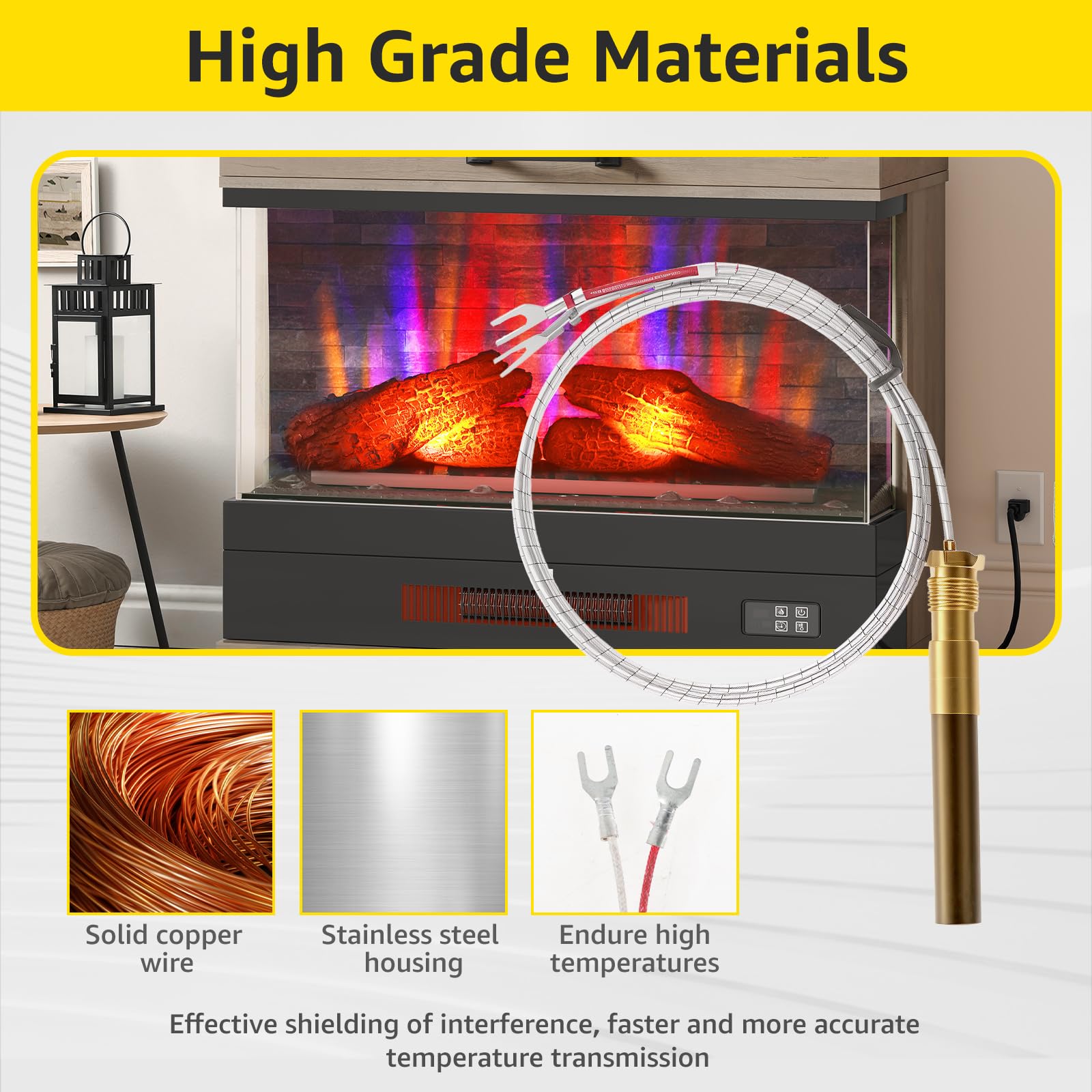 Amazon.com: QENWKXZ Gas Fryer Thermopile Thermocouple 2-Wire