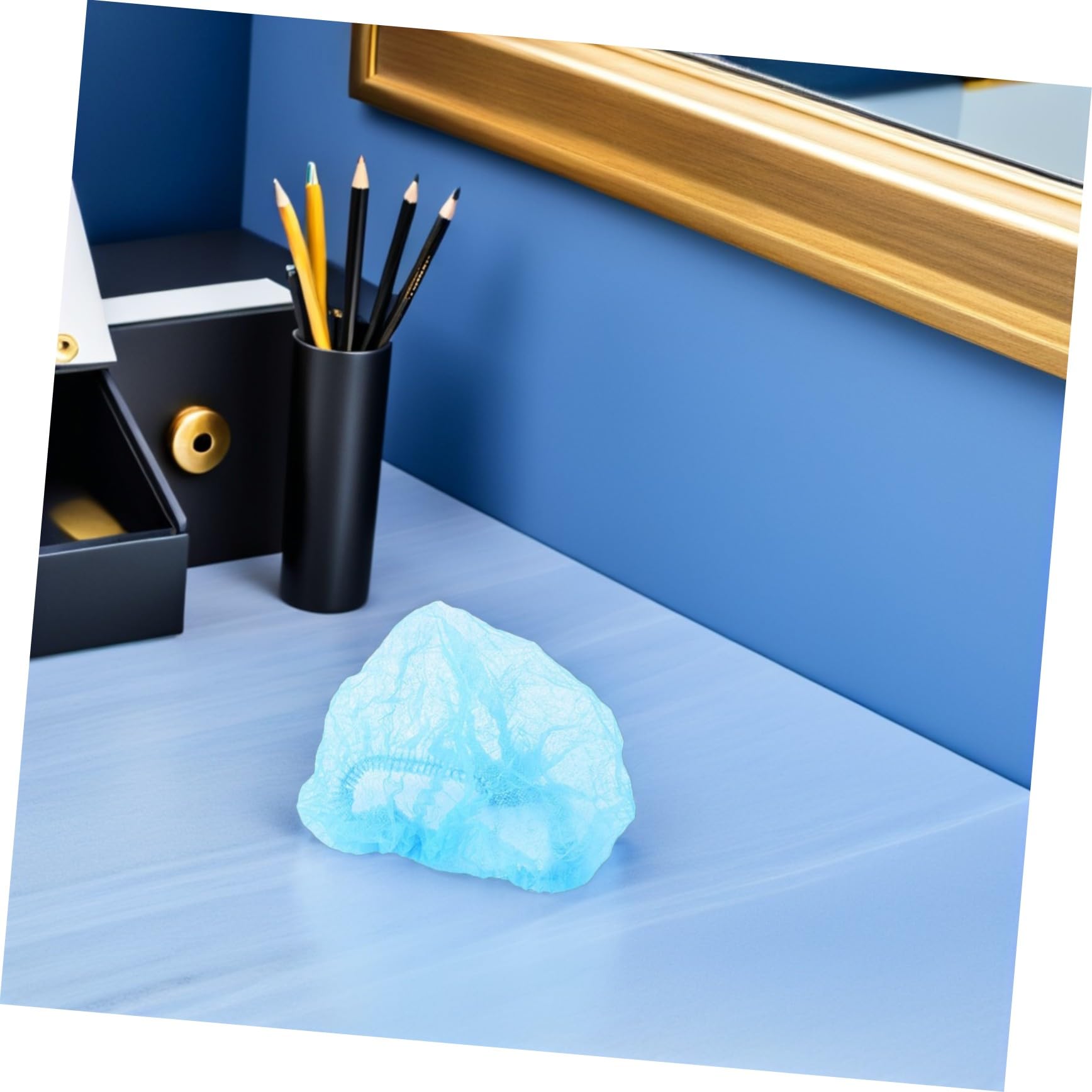 20 pezzi Cuffie Monouso Blu in Non Elastiche Copricapo Traspirante per Pulizia Make-up e Uso Ospedaliero Confezione Pratica