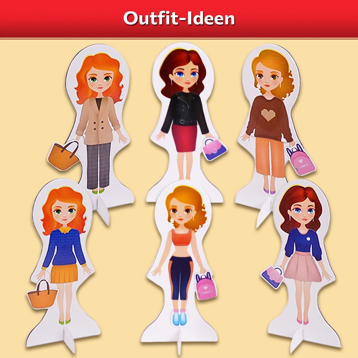 MAGNIKON Magnetic Dress-Up Dolls Girlfriends, Magnetic Dolls for Dressing, Magnetic Dressing Dolls, Toy for Travel, Dressing Book, Magnetic Game with 50 Magnets