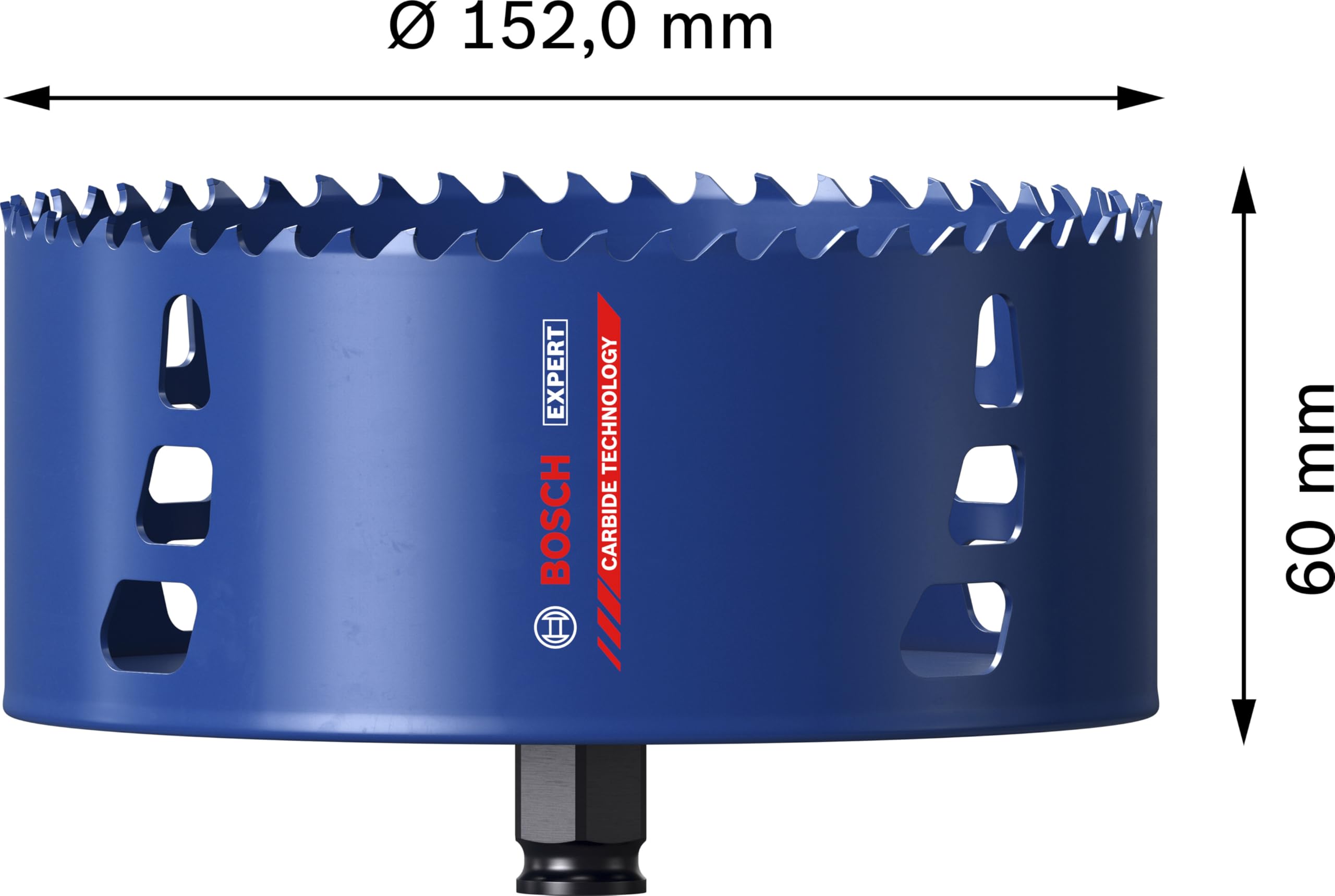 Bosch 1x Sierra de corona EXPERT Multi Material Power Change Plus (para Madera con metal, Ladrillo, Ø 152 mm, Professional Accesorios Taladro)