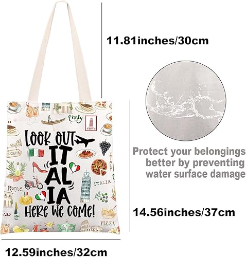 Miniatura 2 de JNIAP Italia Bolsa de lona Italia Regalos de viaje Italia Bolsa de compras reutilizable Italia Bolsa de viaje Italia Bolsa de comestibles