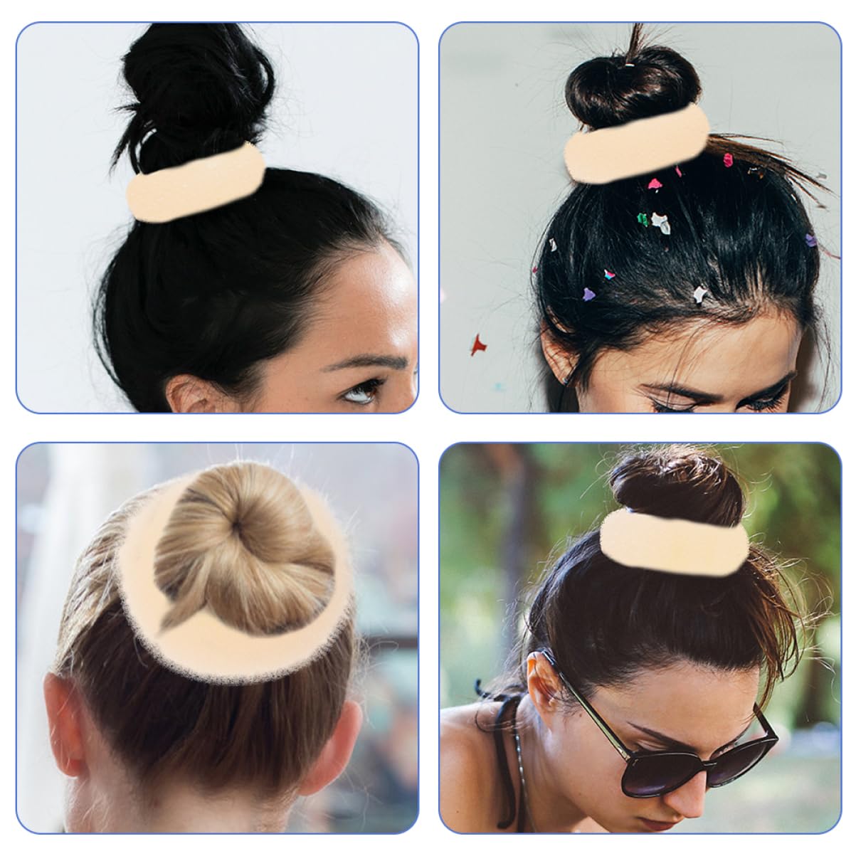 12pcs Hair Bun Maker for Girls Donut Bun Hair Shaper Safe Sturdy Material