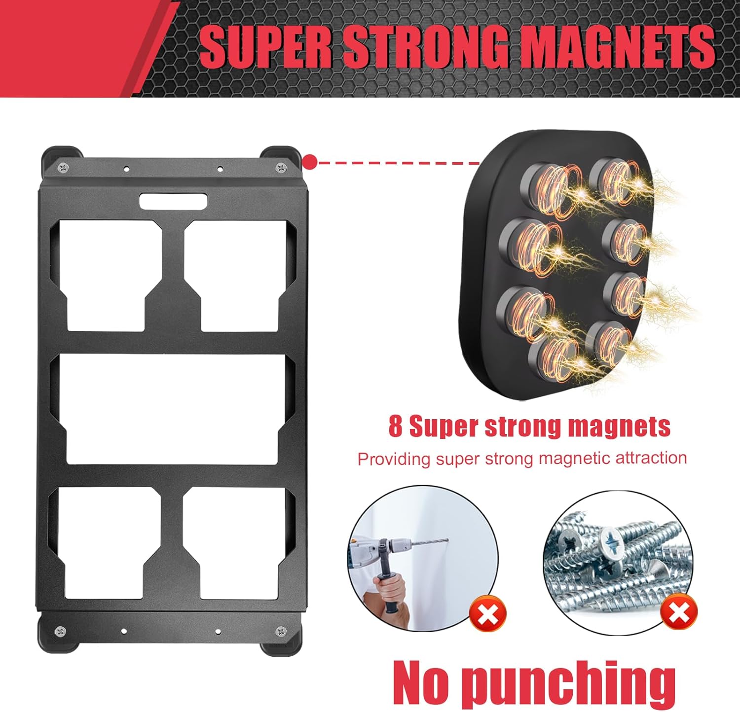 Packout Mounting Plate Compatible with Milwaukee Packout Toolbox,Aluminum Mounting Base Storage Toolbox on Wall or Floor,(Half Plate)