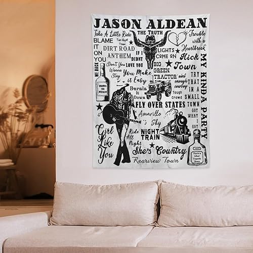 Miniatura 6 de MUTIYAAR Trate That In A Jason - Tapices pequeños de ciudad aldea, pósteres estéticos, novedosos colgantes de pared, tapiz de pared para dormitorio,