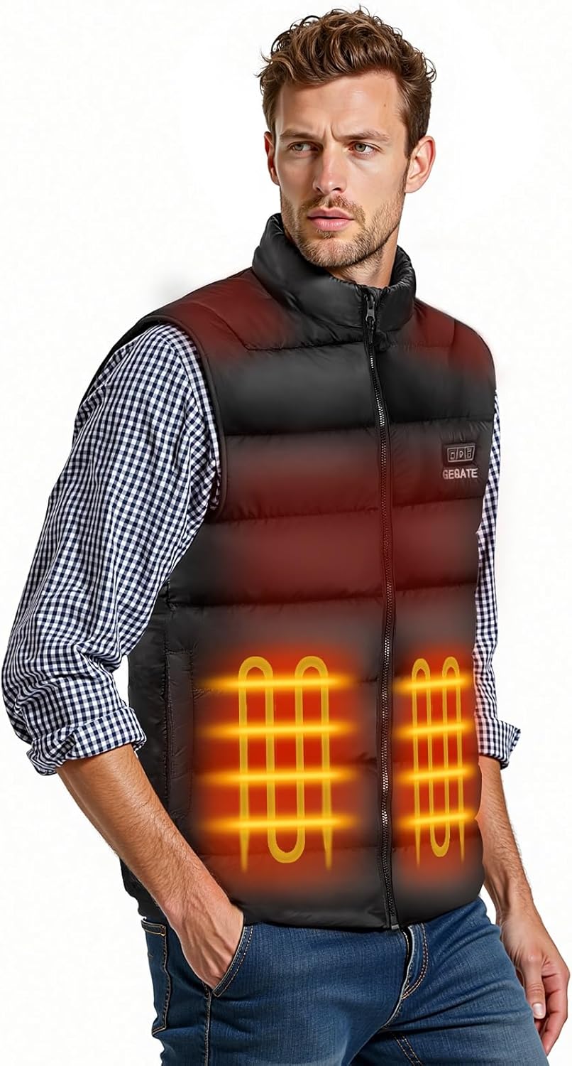 Heated Vest Size Adjustable for Men Women,20000mAh Battery Included,Lightweight Heated Jacket,3 Heat Setting Mens Vest - Image 2