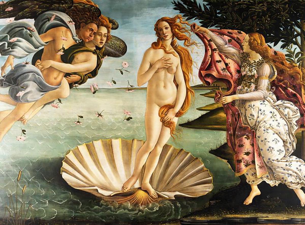 El Nacimiento de Venus | Sandro Botticelli | Renacimiento | Cuadro Canvas Wall Art | Impresión Giclée lienzo algodón puro | Bastidor 3cm | 55x75cm