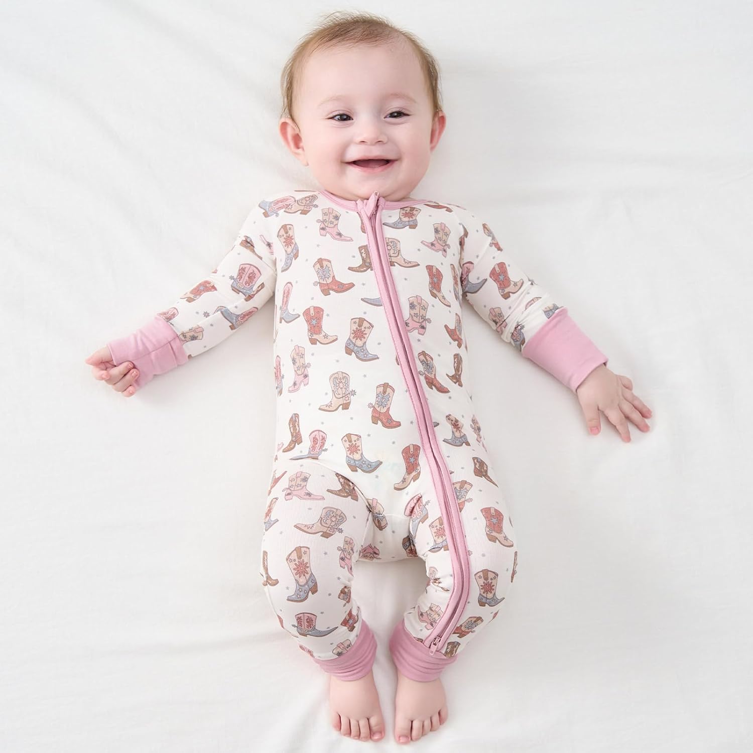 pureborn Baby Infant Boys Girls Sleeper Snug Fit Viscose from Bamboo Pajamas 0-24 Months - Image 2