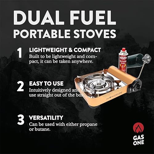 Miniatura 6 de Gas ONE GS-4000P - Estufa de campamento - Estufa de propano o butano de primera calidad con práctica funda de transporte - Patentada - Ideal para