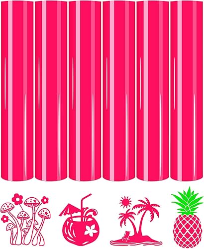 Miniatura 15 de Tintnut Vinilo HTV de Neón - 10 Hojas de 12 X 10 pulgadas Vinilo de Transferencia de Calor Neón Pastel Vinilo para Planchar para Camisetas Bricolaje