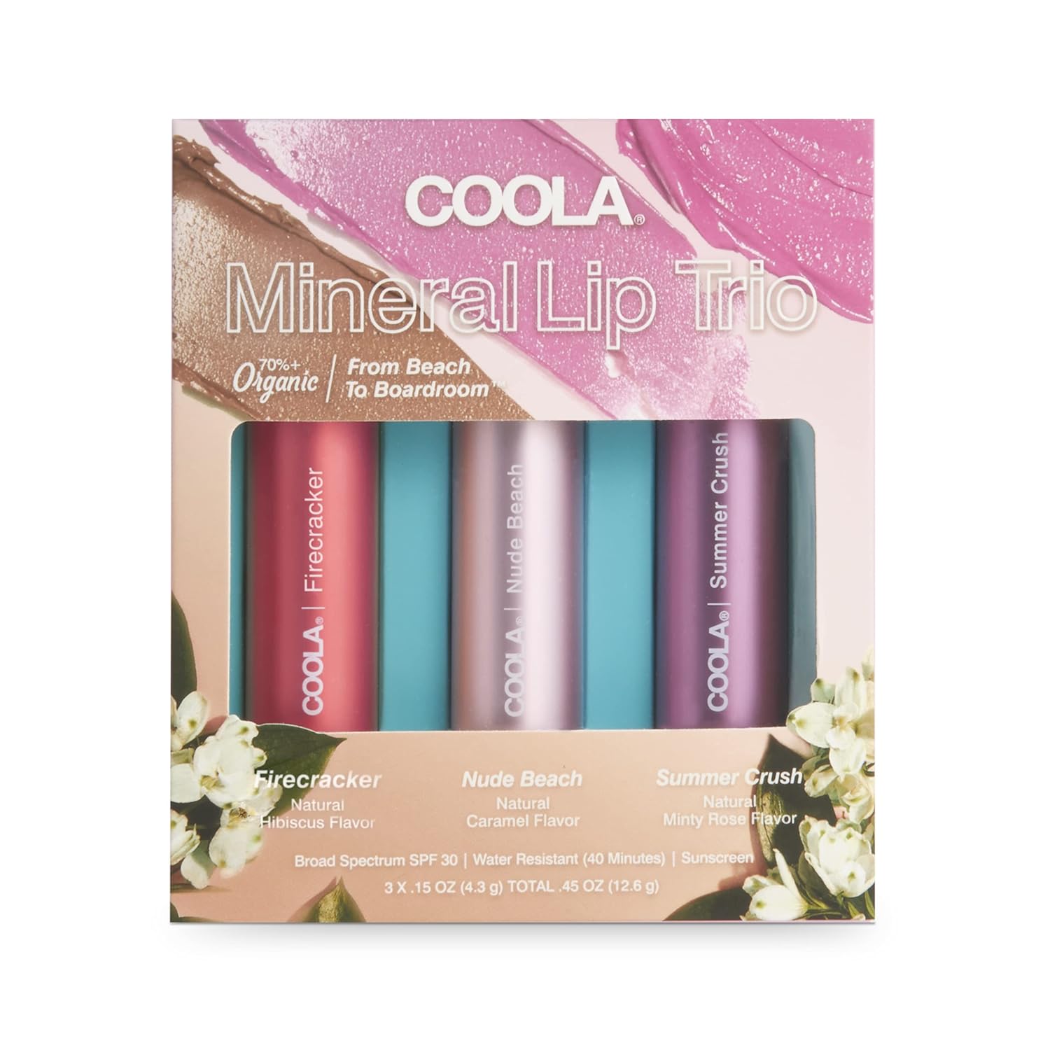 COOLA Organic Mineral Sunscreen Tinted Lip Balm, Lip Care for Daily Protection, Broad Spectrum SPF 30, Nude Beach, 0.15 Oz : Clothing, Shoes & Jewelry