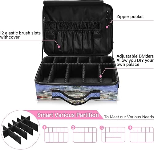 Miniatura 4 de Tree portable travel makeup cosmetic bag bag travel toiletry make up bag organizator large travel makeup cosmetiqueras pequenas para maquillaje men