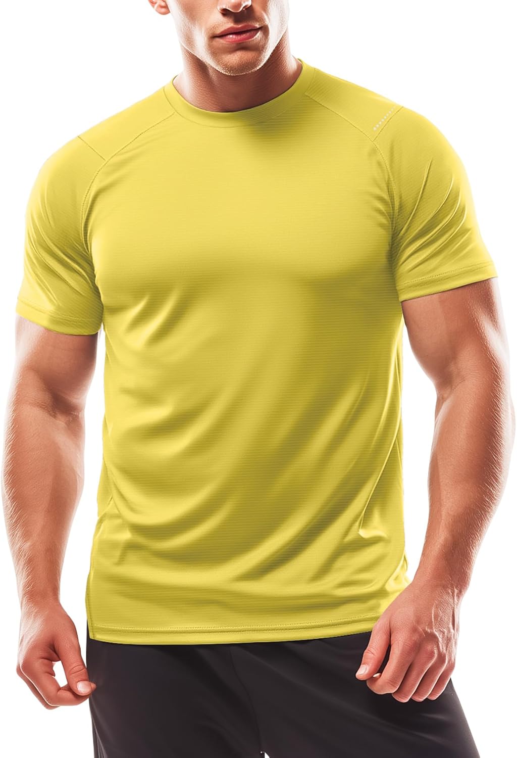Zengjo Mens Workout Shirts Quick Dry Short Sleeve Athletic Tee Moisture Wicking Top for Running Gym Fitness Training