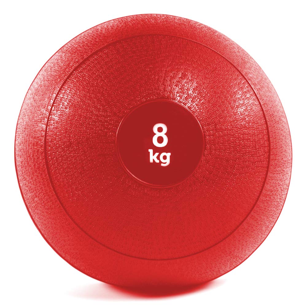 TnP No-Bounce Slam Medicine Ball for Boxing, Fitness Training, Functional Strength Training, Home Gym, Fitness Exercise, Weight Lifting, Fat Loss, Ripped, Calisthenics, Workout, Cardio (Red, 8kg)