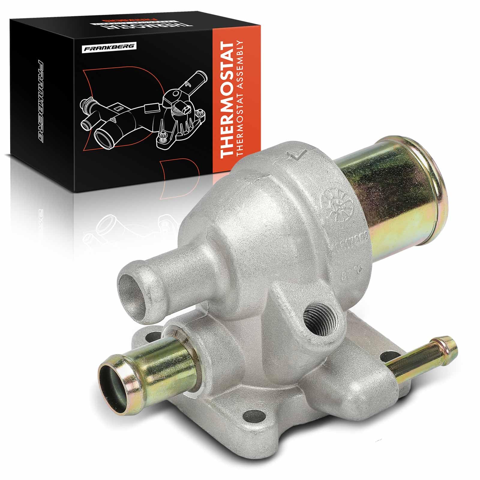 Frankberg Termostato del liquido di raffreddamento 105°C con anello di | Compatibile con: Aveo/Kalos Hatchback T250 T255, Aveo Hatchback T300, Astra J Berlina, Cruze Hatchback J305, Astra J P10