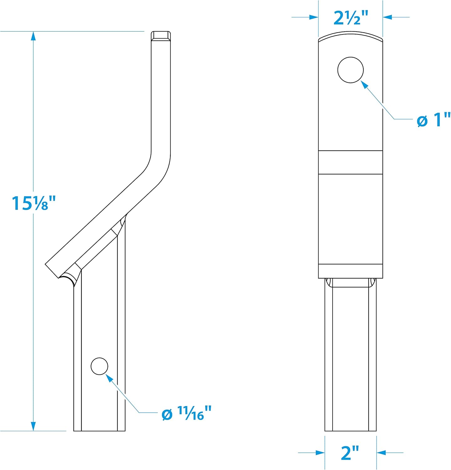 Seachoice Hitch Ball Mount, 2 in. Shank