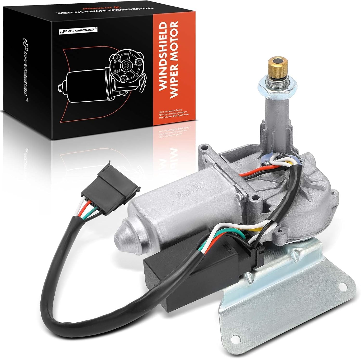 A-Premium Rear Windshield Wiper Motor Compatible with Jeep XJ Series Cherokee 1991 1992 1993 1994 1995 1996, 4-Pin