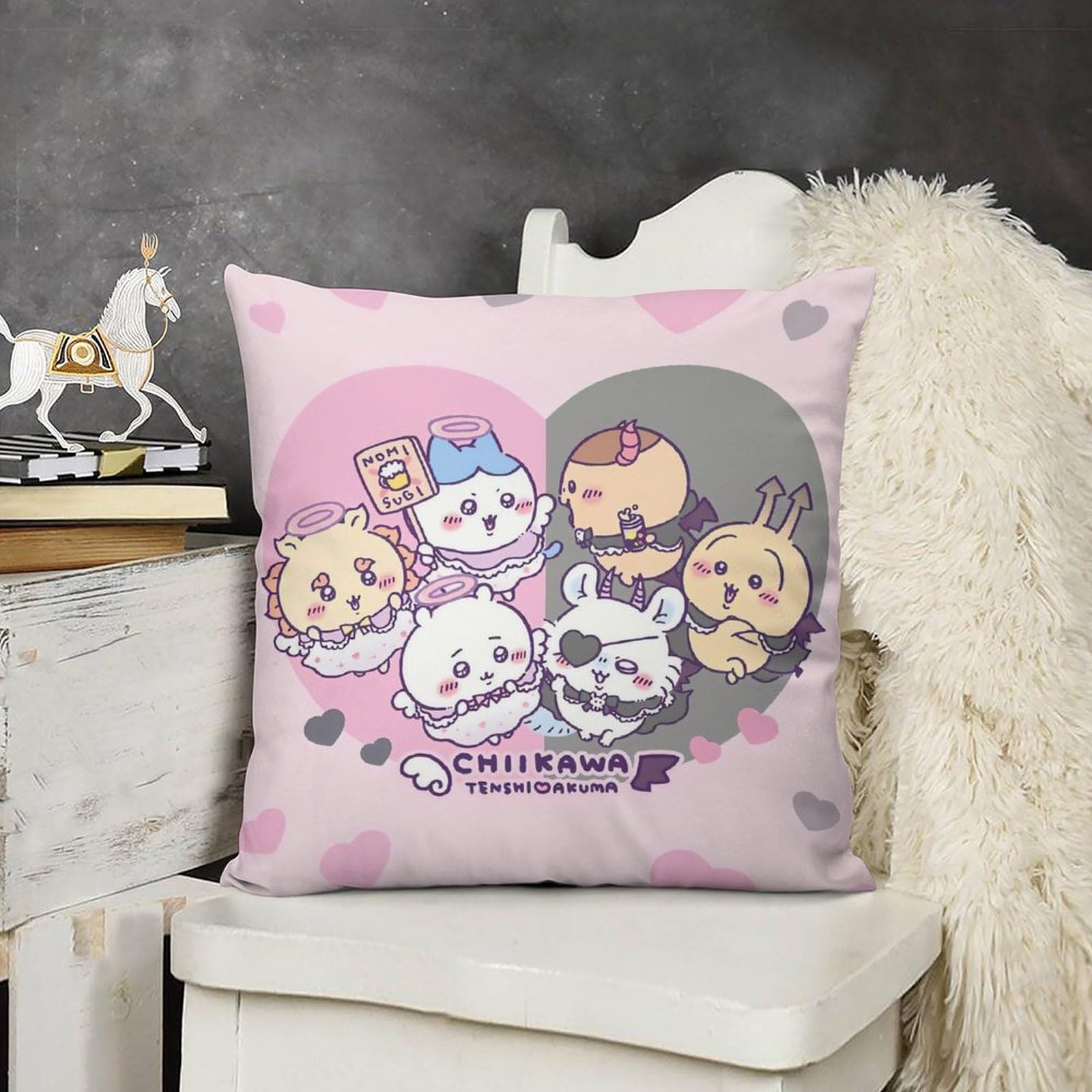 Amazon.co.jp: ちいいかわいいハチーワレ クッションカバー22 