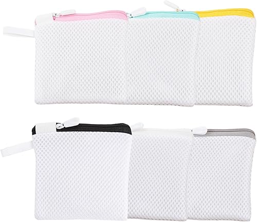 6 bolsas de lavandería para lavar ropa, bolsas de lavado para lavandería con cremalleras de 5.5 x 4.7 pulgadas, mini bolsas de lavado de lencería