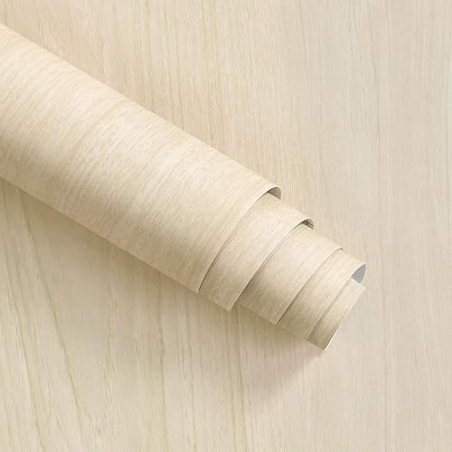 Miniatura 13 de Papel de contacto de madera clara de 16"x354" pulgadas, impermeable, autoadhesivo, marrón, para despegar y pegar, papel tapiz engrosado para Marrón