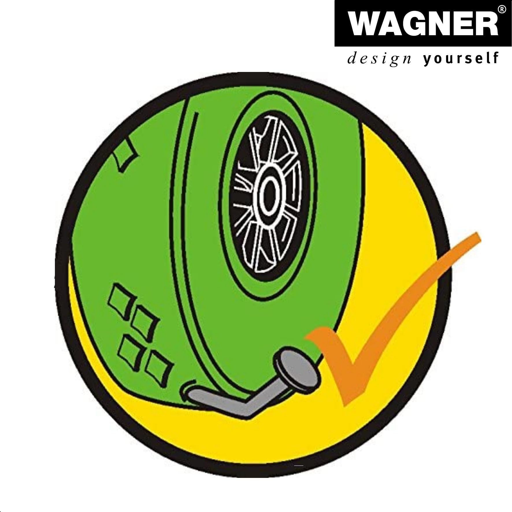 WAGNER Roulette pivotante - ANTI-CREVAISON - PU foam roue, polyuréthane, diamètre roue Ø 260 mm, jante 75 mm, plateau à visser 115 x 110 mm, charge max. 100 kg - 04826601