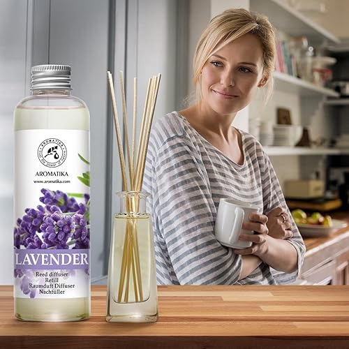 Miniatura 9 de Recambio de difusor de varillas de lavanda de 6.8 onzas líquidas, repuesto de Lavanda, difusor de fragancia para habitación con aceite esencial de