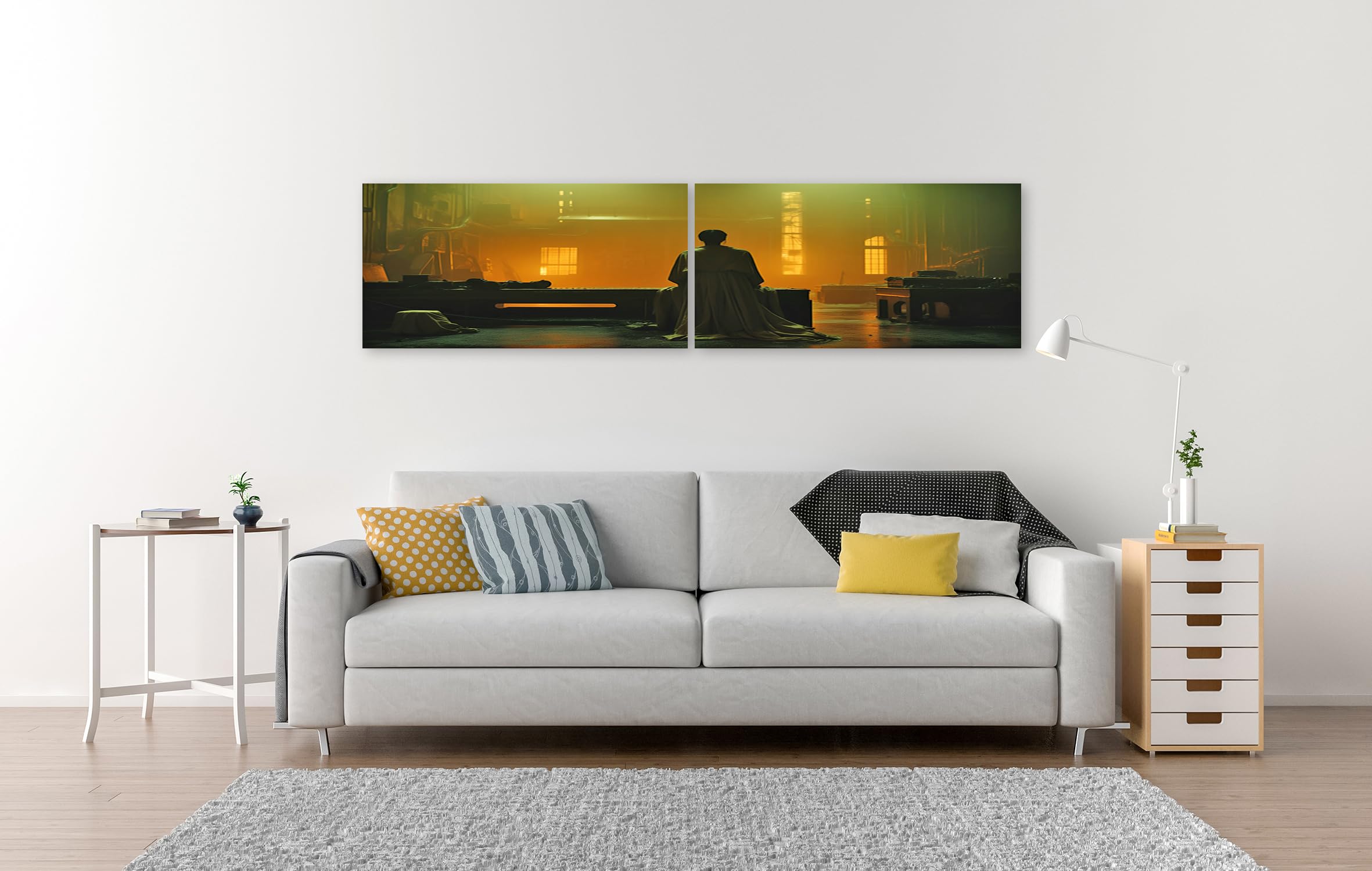 islandburner Prime Quadro su tela donna in scuro futuristico cyberpunk città fantasy fantascienza immagini murali poster