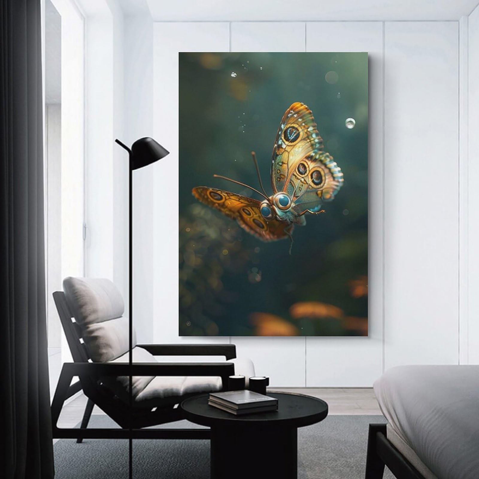 Junmoney Canvas Wall Art Butterfly Sea, 24x36inch(60x90cm), for Living Room, Lounge Or Sitting Room, Canvas Styling for A Polished Room Look