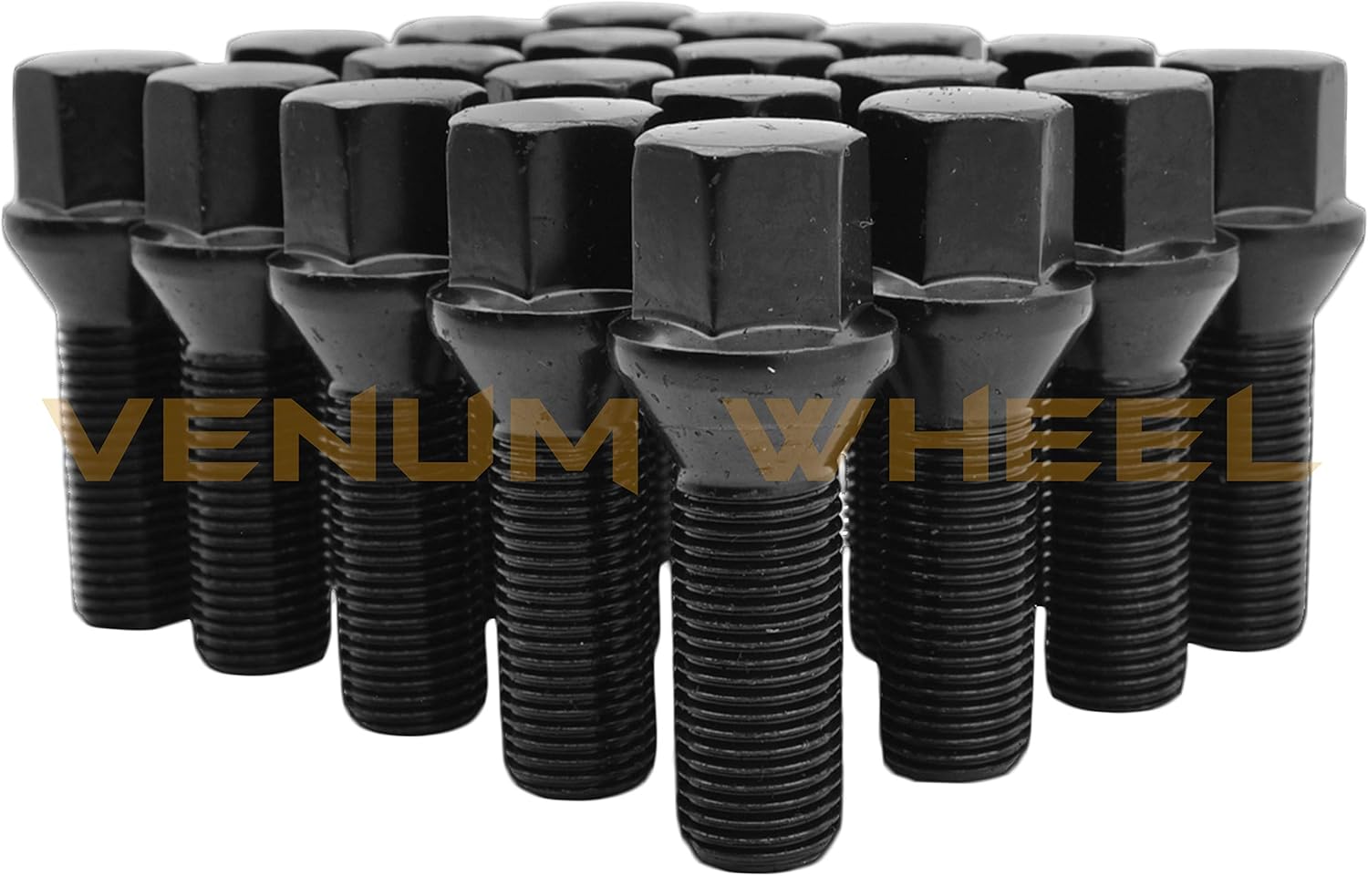 2 Pc 5x130 mm Hub Centric Wheel Spacers | 15 mm Thick | 71.5 H.B + Black Conical Lug Bolts Compatible with Porsche Vehicles - Aftermarket Wheels