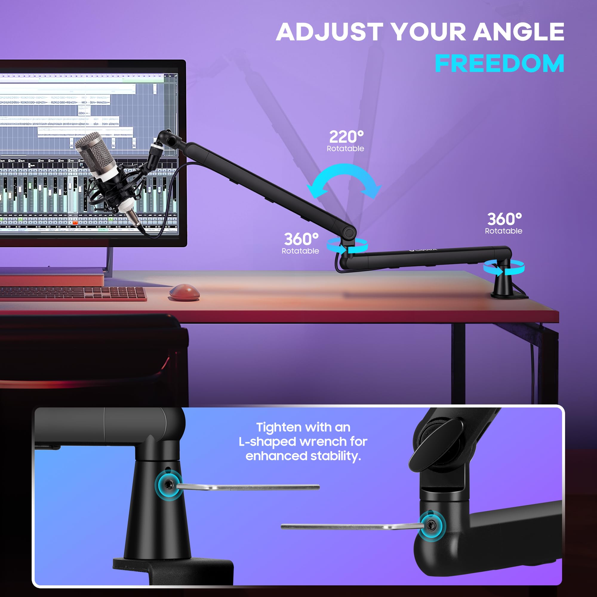 CAHAYA Mic Arm Low-Profile - Image 3