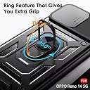 TheGiftKart Tough Armor Bumper Back Cover Case for Oppo Reno 14 5G | Sliding Camera Cover, Kickstand & Ring Holder | 360 Degree Protection Back Cover Case for Oppo Reno14 5G (PC & TPU, Black) gallery image