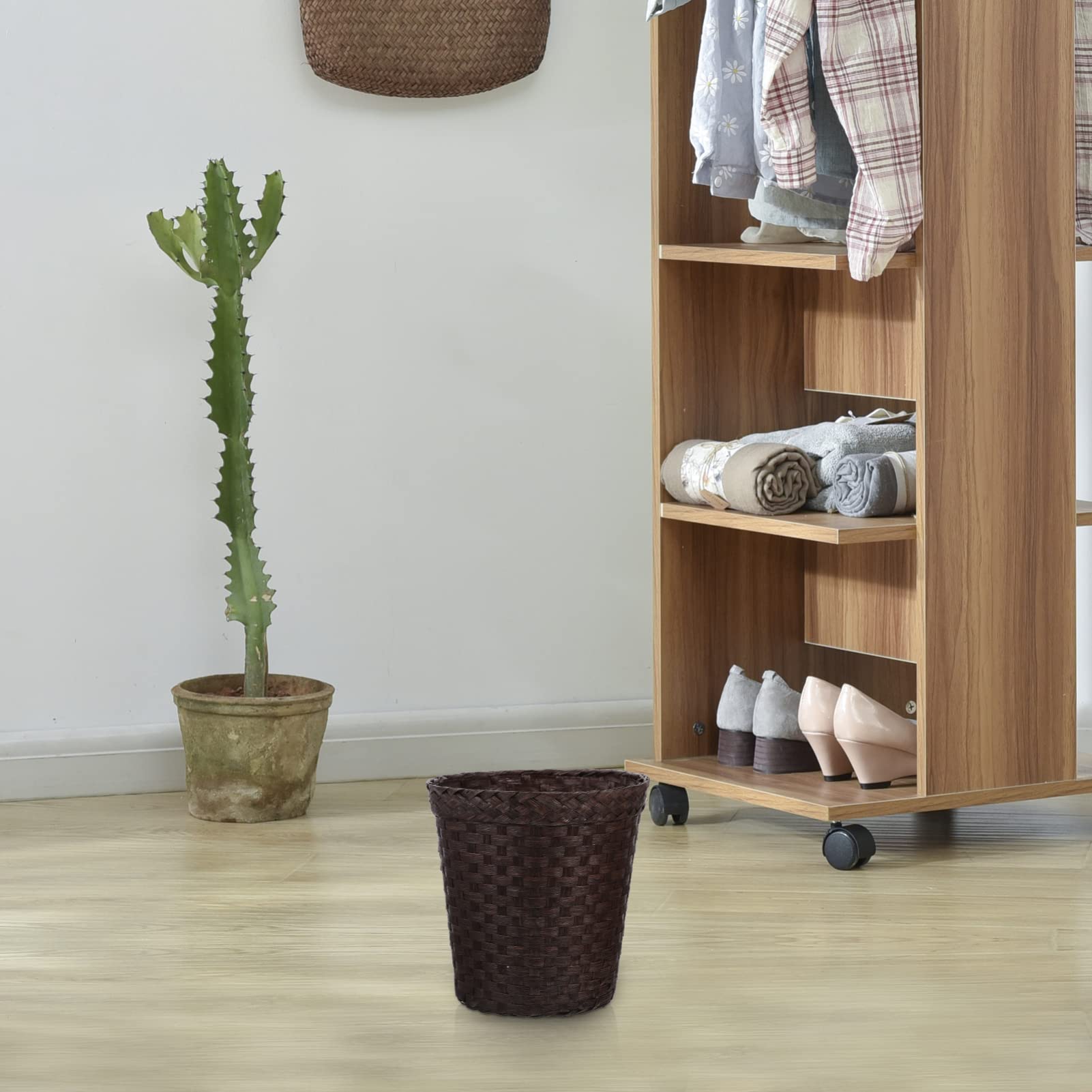 Alipis Cestino per Bagno in Materiale Resistente Contenitore per Rifiuti Paglia Cestino per Ufficio e Multiuso Facile da Spostare e Utilizzare