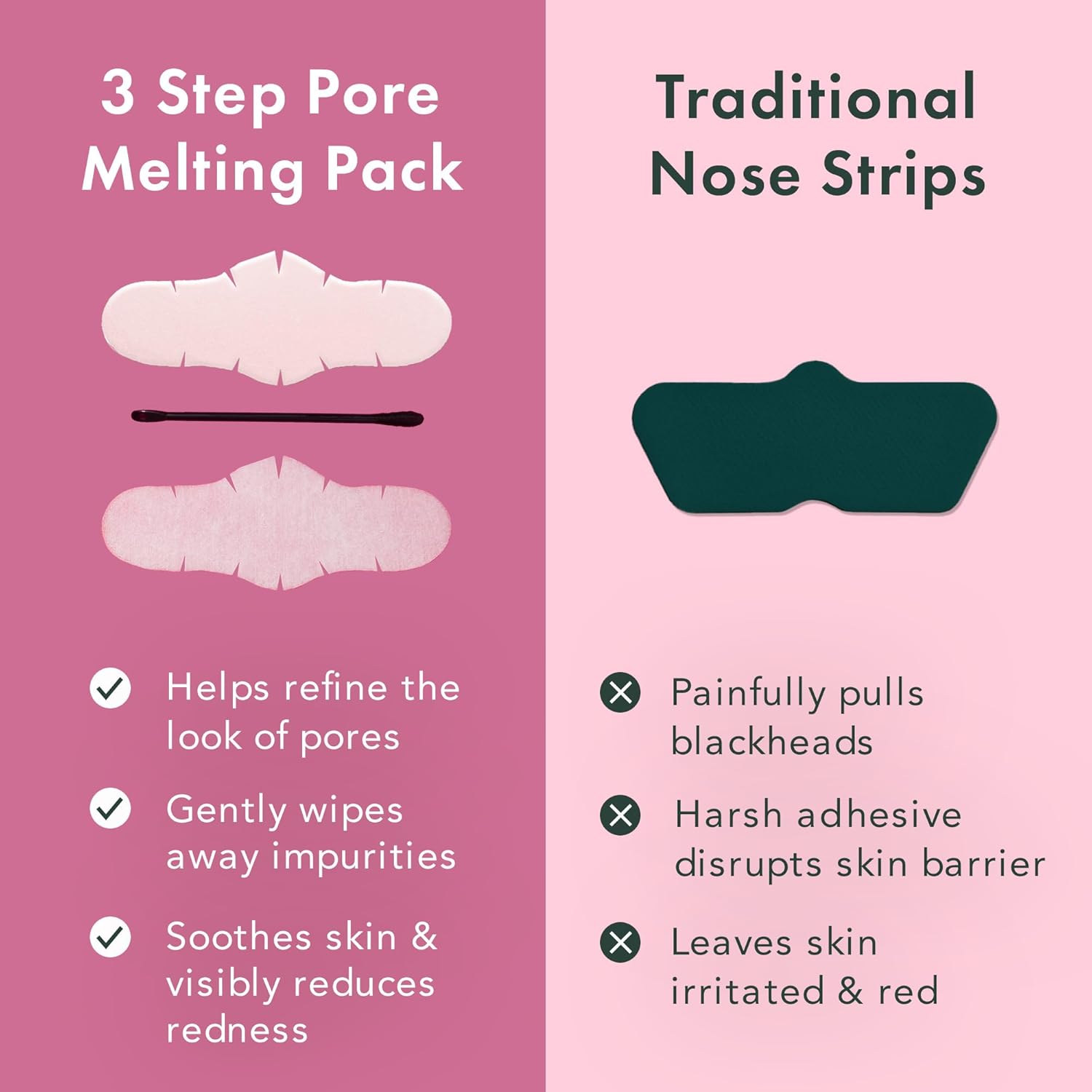 Rael Blackhead Remover, Miracle Patch Melting Pack, Nose Strips for Blackheads, Pore Cleansing and Soothing Sheets, 3 Step Kit, Sebum Removing Cotton Swabs - Image 5