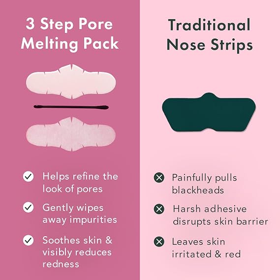 Rael Miracle Melting Pack, Gentle Blackhead Remover, Nose Strips (6 Count) | Pore Cleansing and Soothing Sheets, 3 Step Kit, Sebum Removing Cotton Swabs, Korean Skin Care, Pore Care