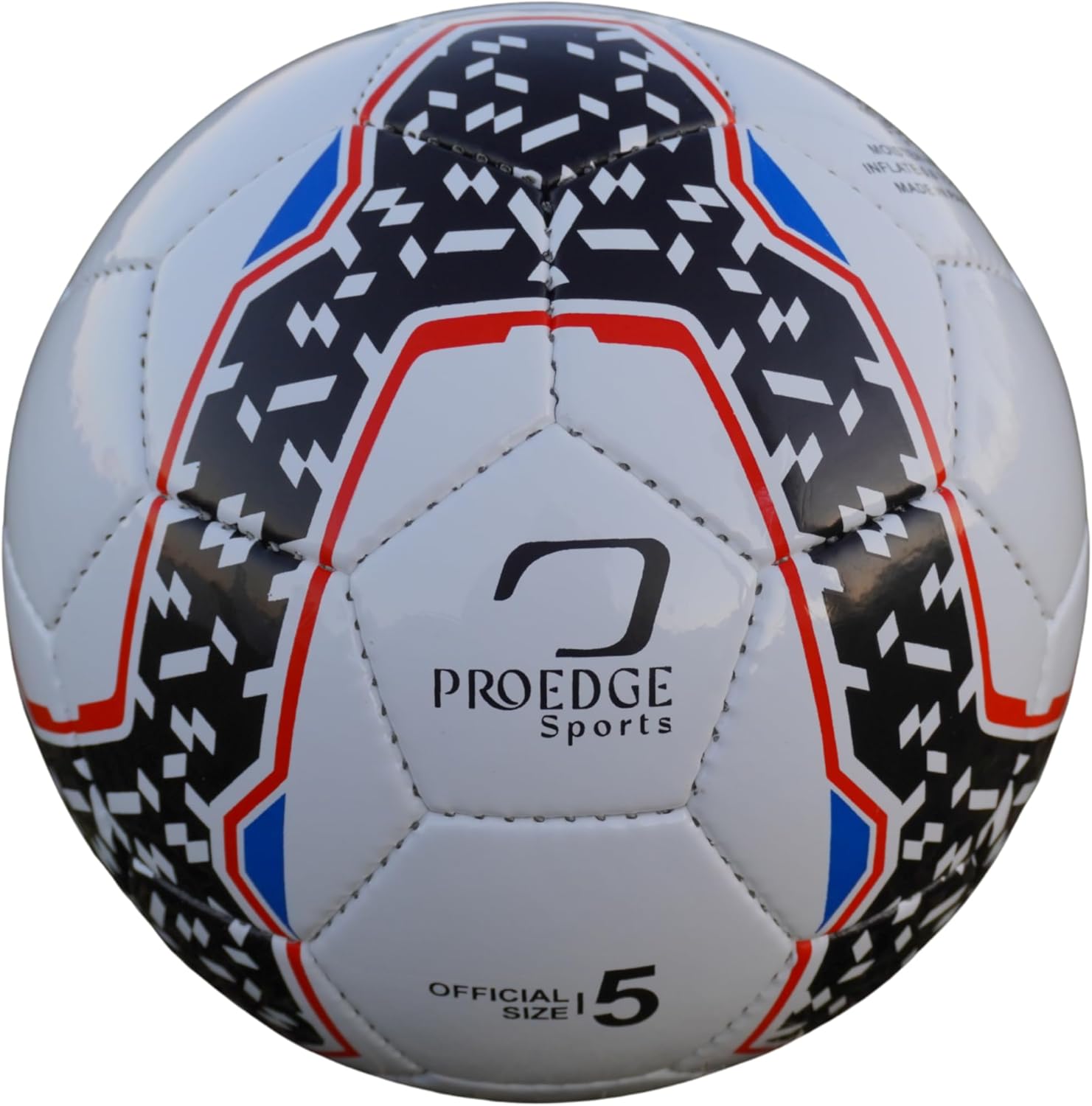 ProEdge Soccer Ball Size 5 – Professional Hand Stitched PU, Durable Cotton Lamination, Latex Bladder  Official Match Ball for Adults & Youth, Indoor
