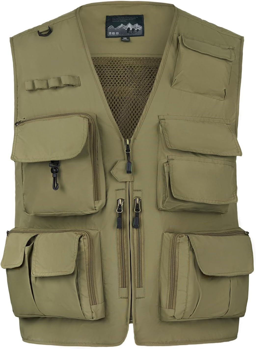 Mens Outdoor Work Safari Cargo Photo Travel Fishing Vests for Men with Multi-pockets