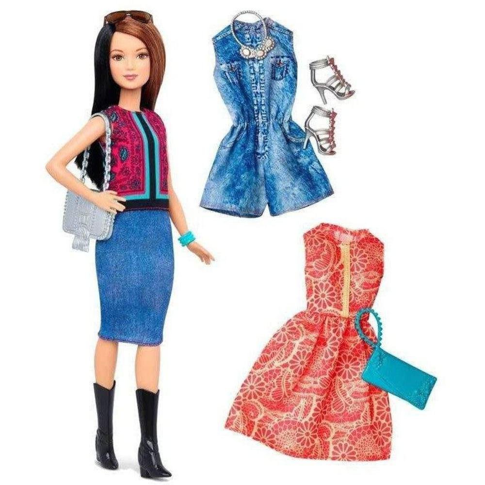 Barbie DTF04 lalka "Fashionistas Pretty in Paisley"