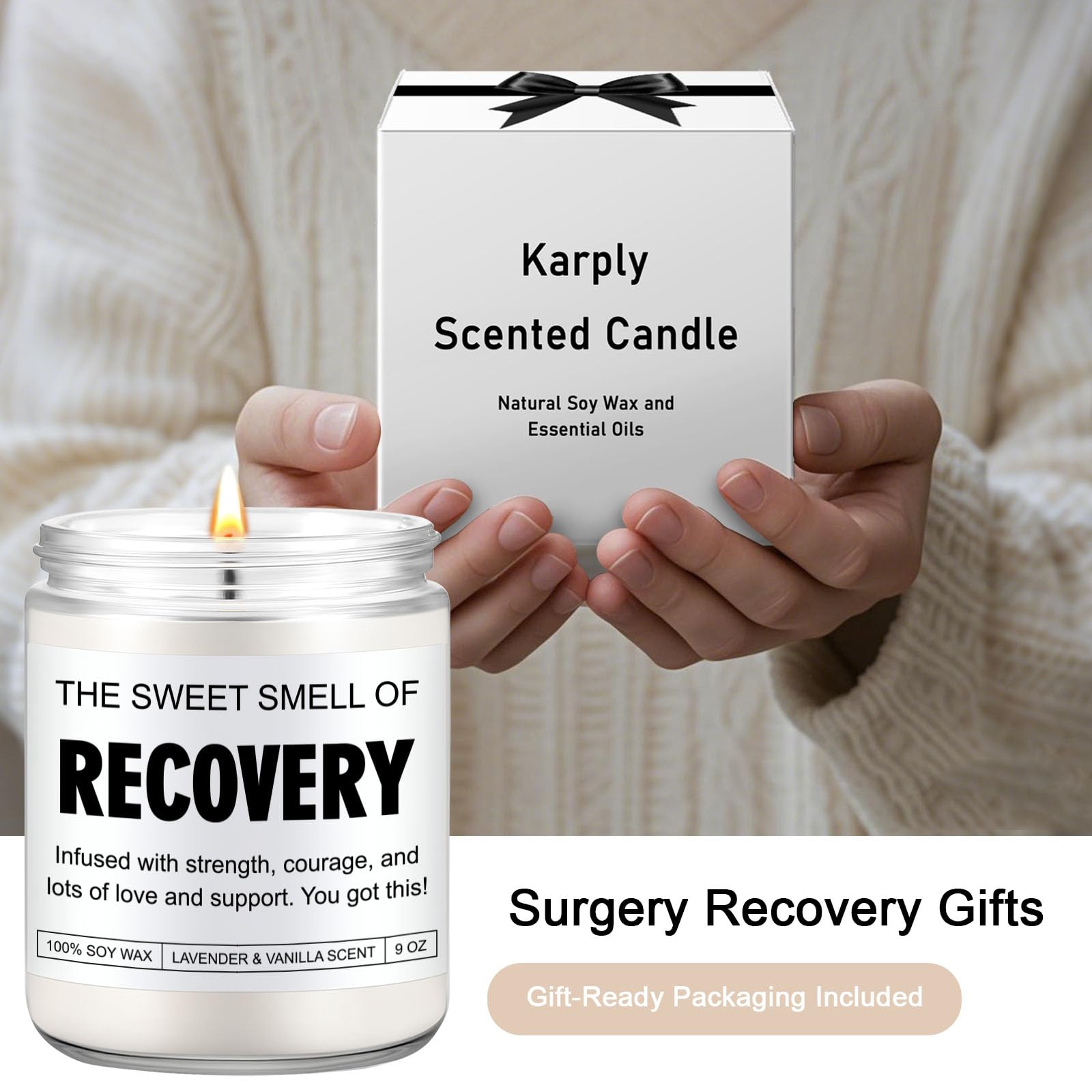 Candle, Get Well Gifts for Women After Surgery, Funny Get Well Soon, Feel Better, You Got This, Cancer Comfort, Hysterectomy Recovery, Back, Heart & Knee Surgery Recovery Gifts for Women, Men