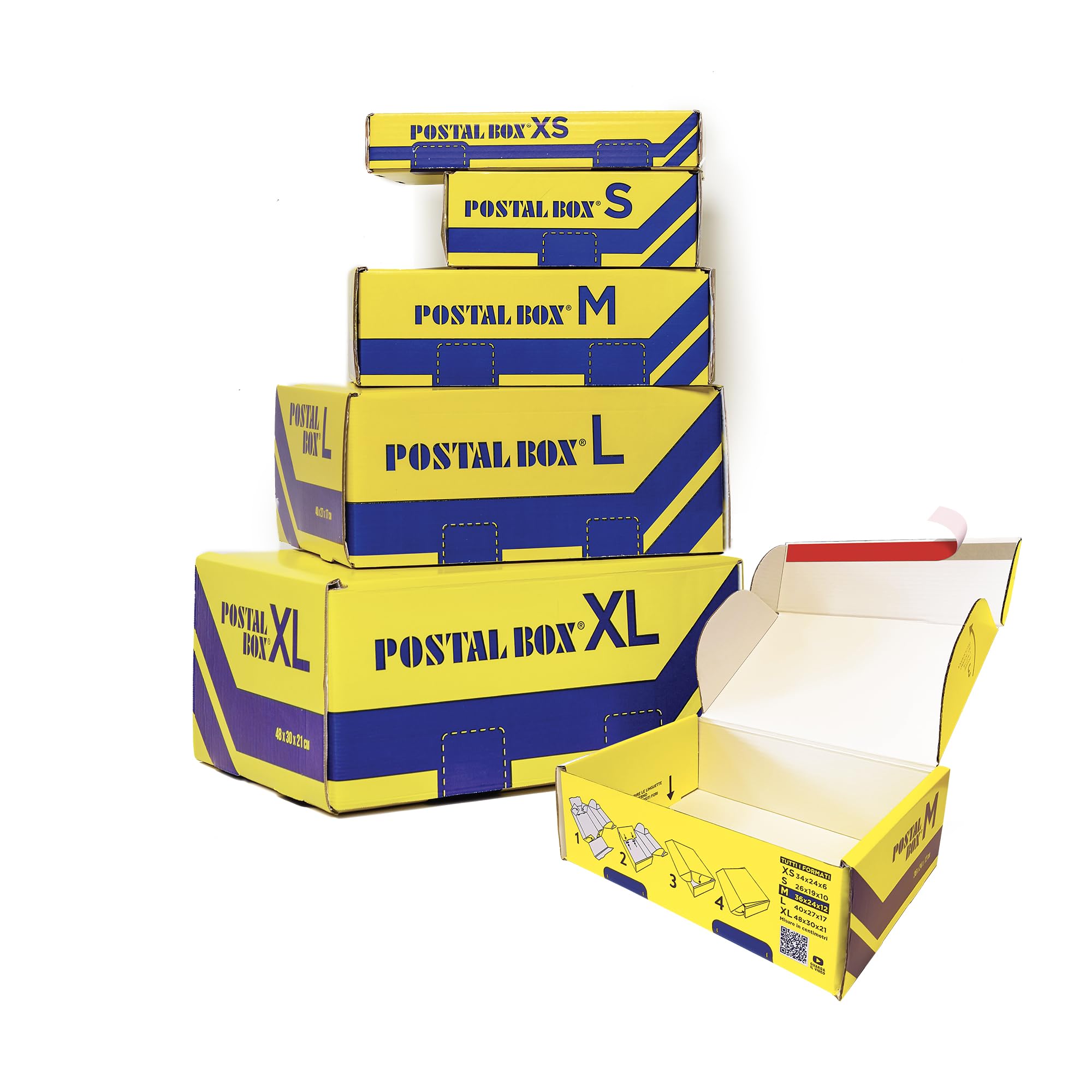 BLASETTI - Scatole per Spedizioni Automontanti POSTALBOX XL - Confezione 10 Pezzi da 48x30x21 cm. Ideali per Spedire e Proteggere Oggetti