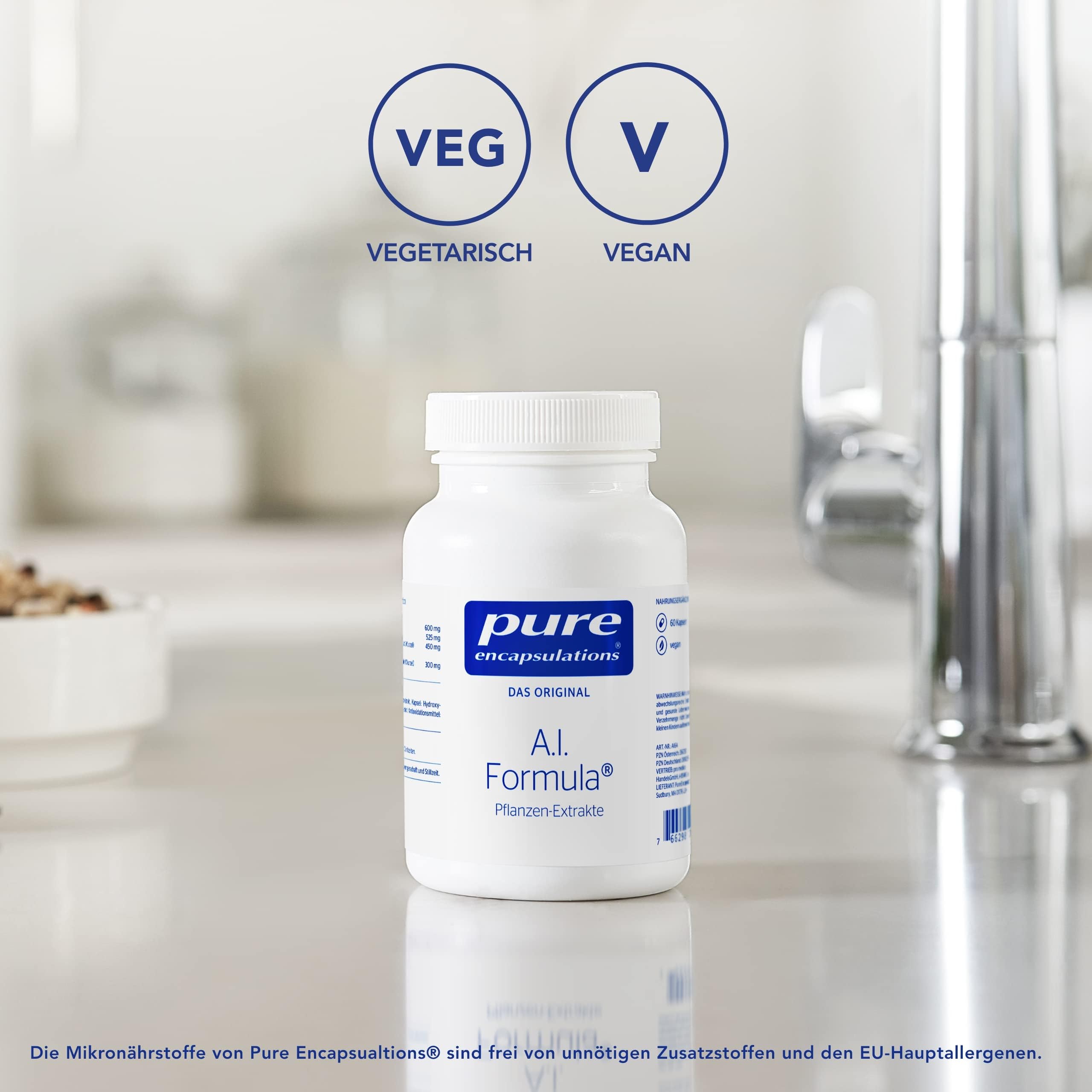 Pure Encapsulations - A.I. Formula - Ingwer und Kurkuma - Kombination aus verschiedenen Pflanzen-Extrakten - Ohne scharfen Ingergeschmack - 60 Kapseln